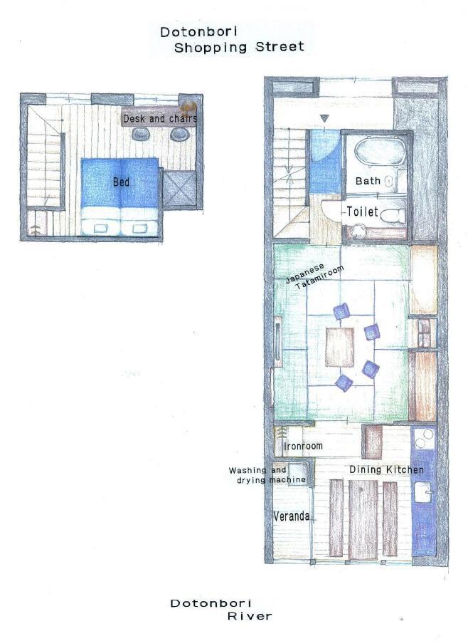 Apartmán Aqua Cite Dotonbori Ósaka Exteriér fotografie